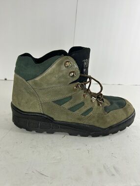 Men's Olive Green Suede Hiking Boot